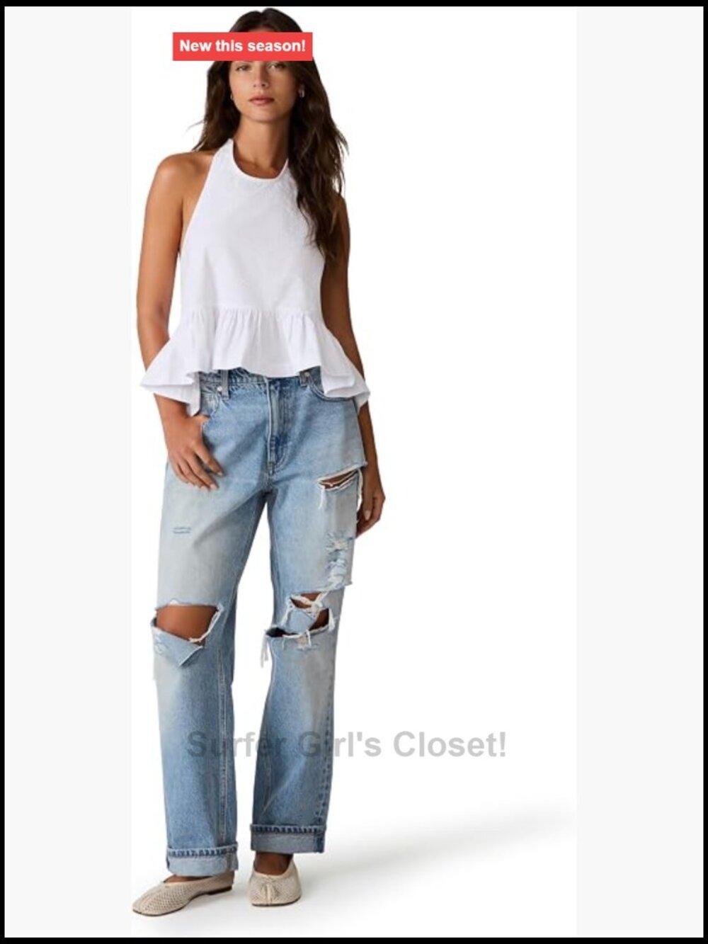 Sleeveless Halter Neck Cotton Spandex Tank Top
